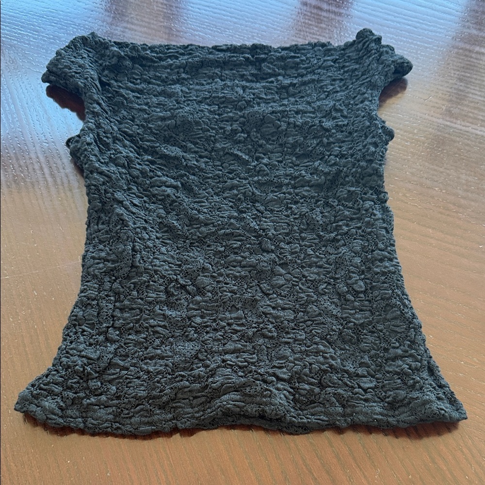 Elegant gweels Black Textured Women's Top s